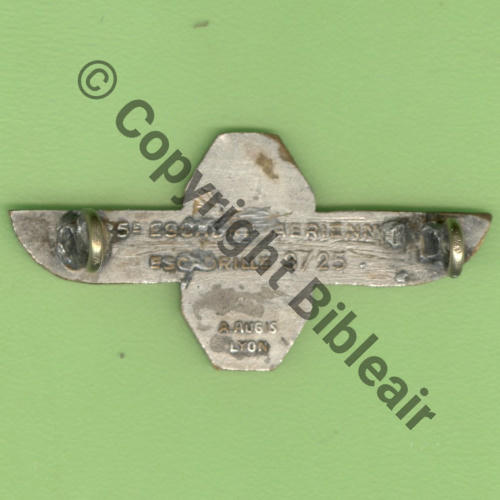 25.2.3 1938.42 4B1 3eDrille GB.2.25 BIZERTE 1938.42  A.AUGIS LYON 2Lign Dos lisse Relief 25eEscadre Aerienne Escadrille3.25 Src.Y.GENTY 132Eur05.16